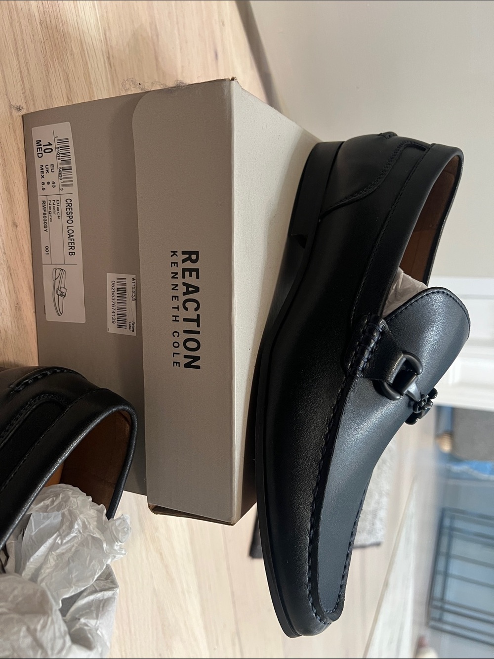 Kenneth Cole Reaction Black Leather Bit Loafers